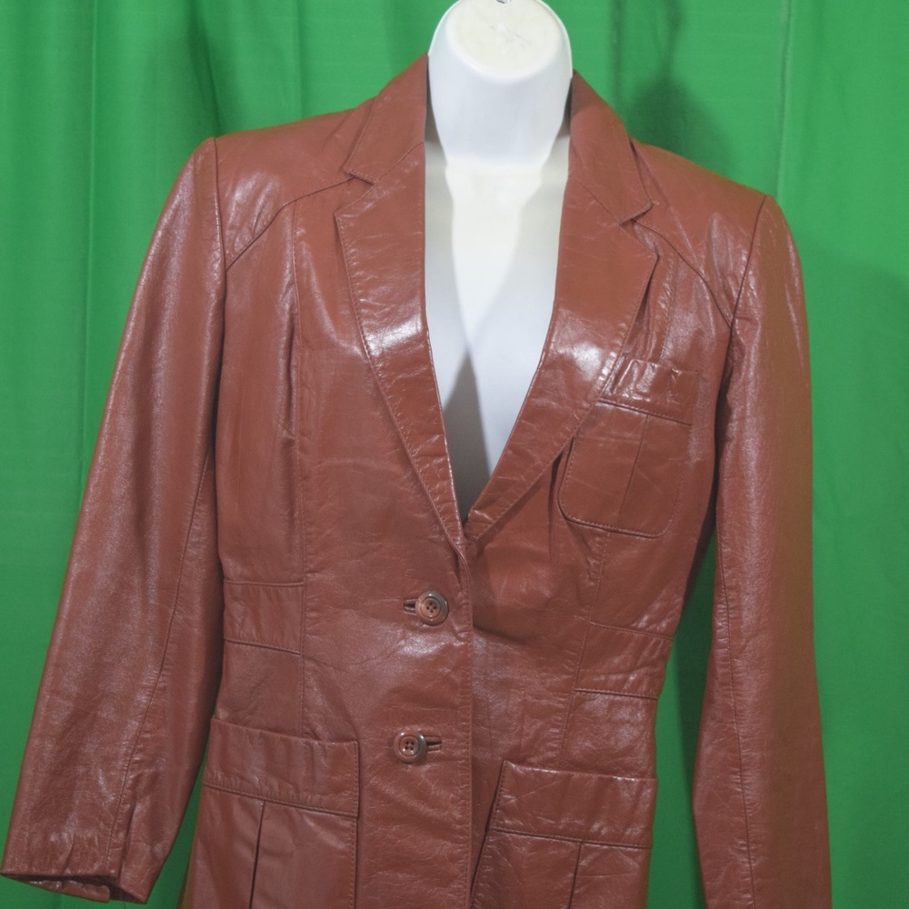 Wilson's Vintage Brown Leather Women's Blazer